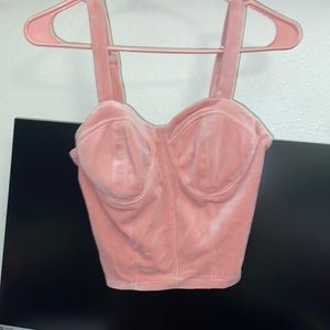 Light pink bustier top soft